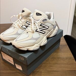 New Balance Cream and White Athletic Shoes